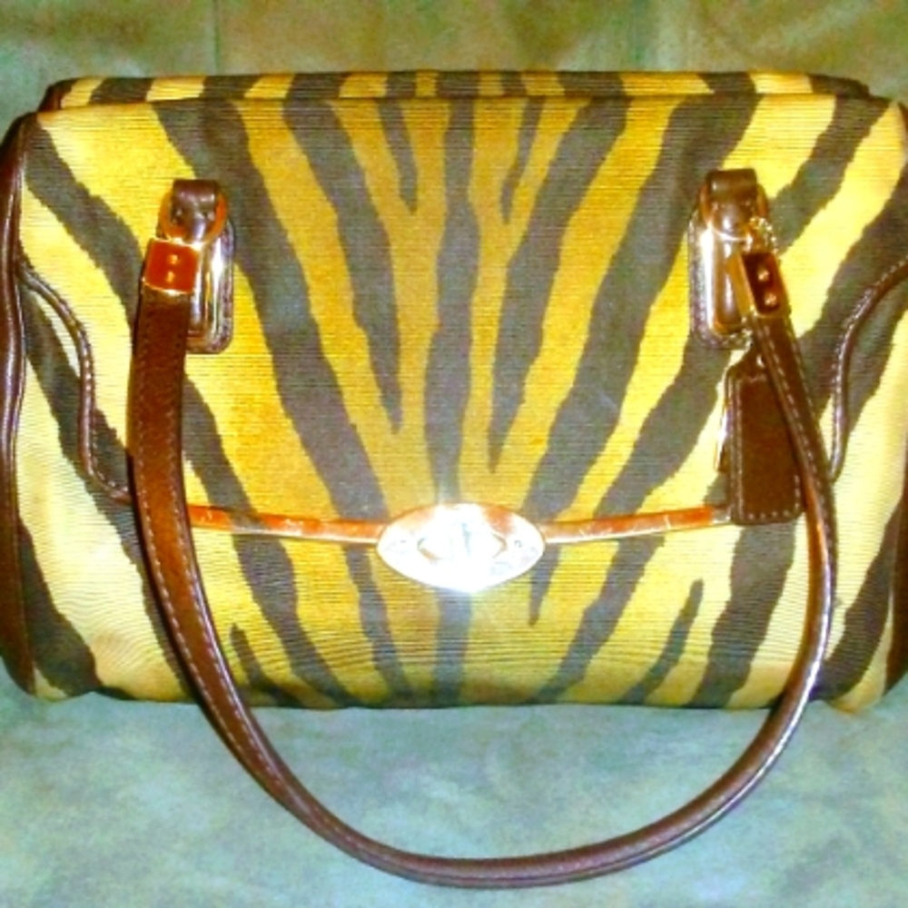 Coach Madison Zebra Print Satcbel